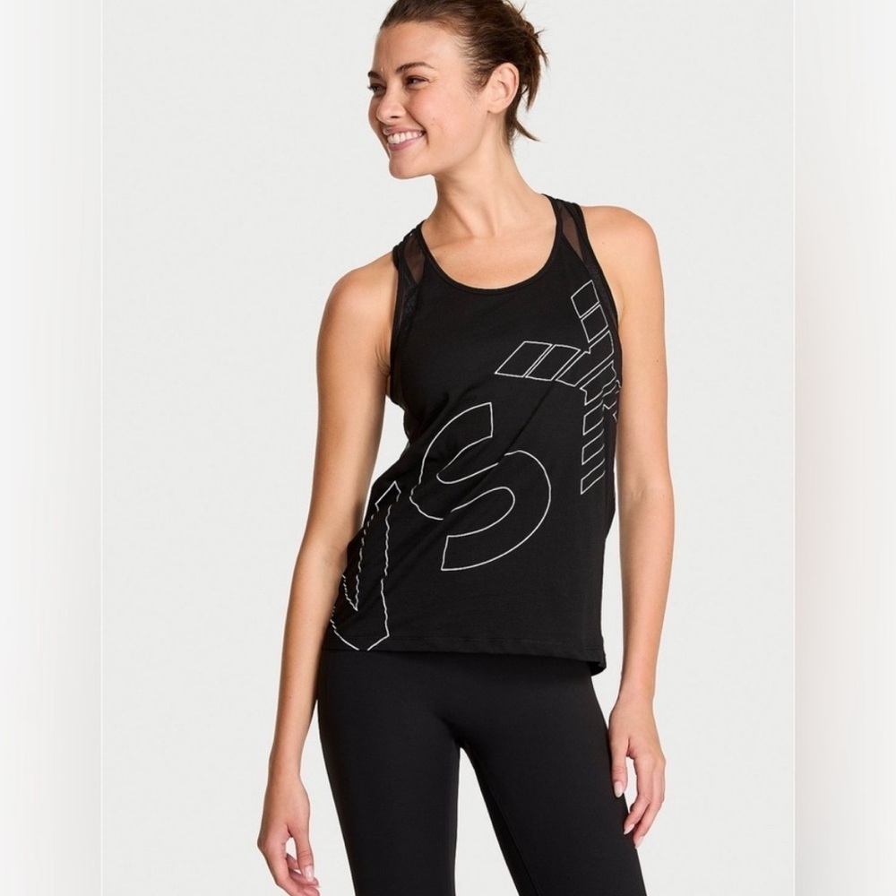 Victoria's Secret Black Graphic Tank Top